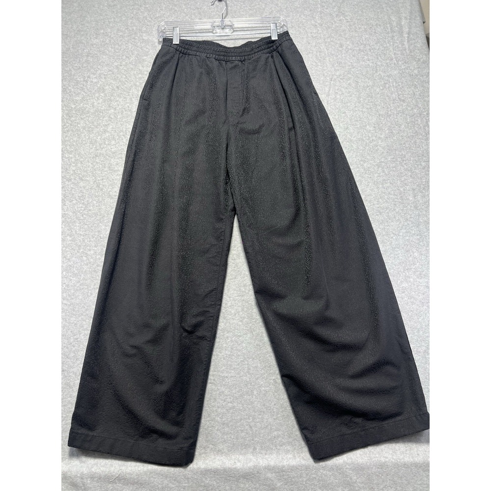 Lululemon Lab‎ Pants Womens Black   Elastic Waist 29x28 Jaguar Print Wide Leg